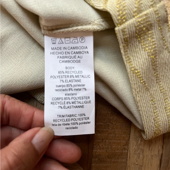 New Without Tag Michael Kors Gold Animal Print Mini Skirt, Size Large - Picture 10 of 12